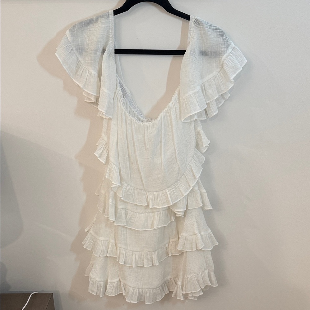 DO+BE White Ruffle Dress
